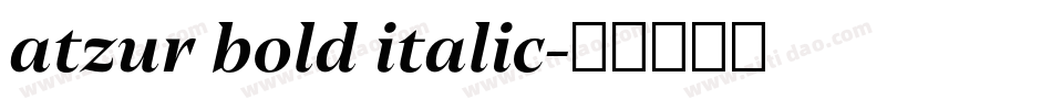 atzur bold italic字体转换